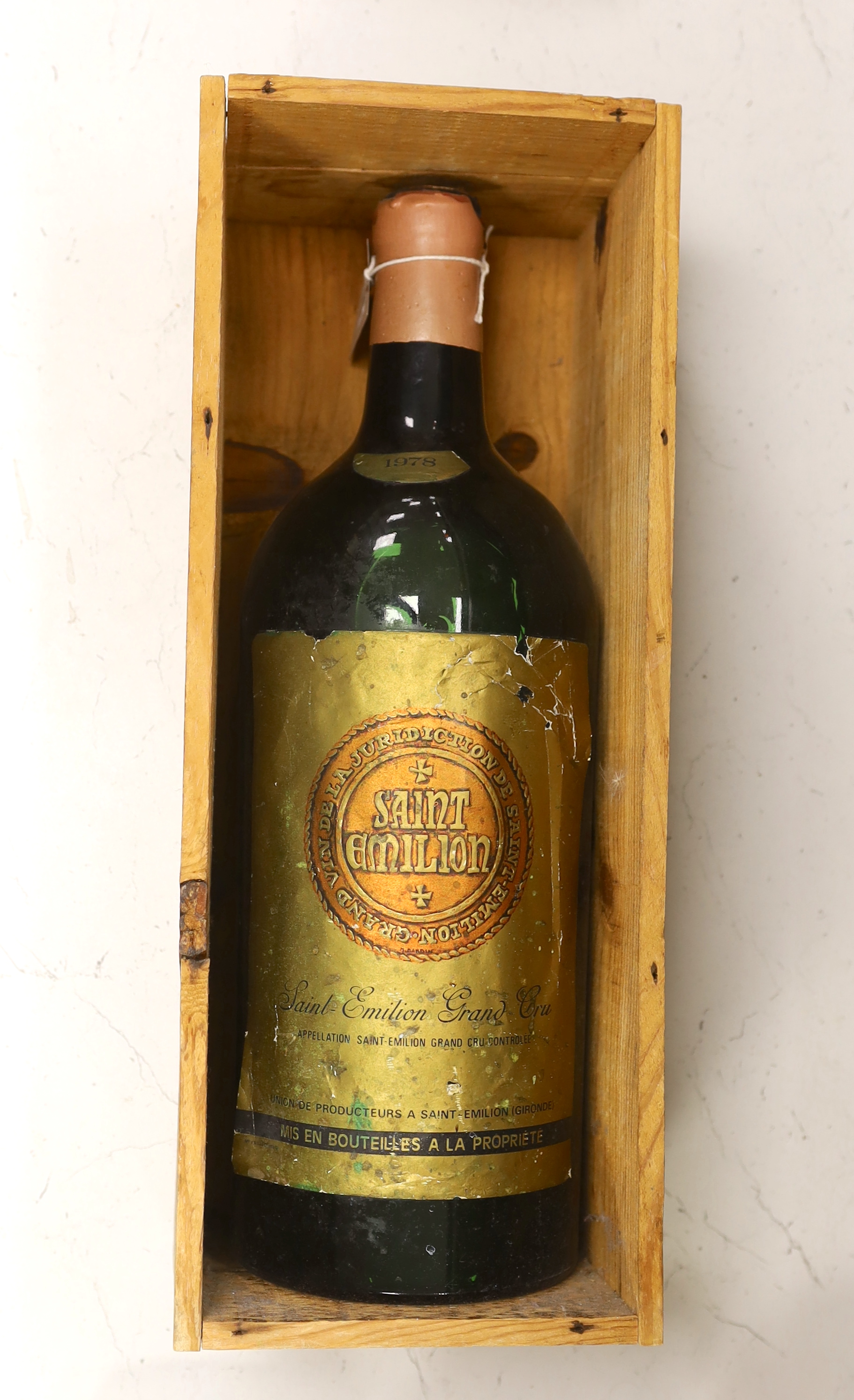 A magnum bottle of Saint Emilion 1978, OWC